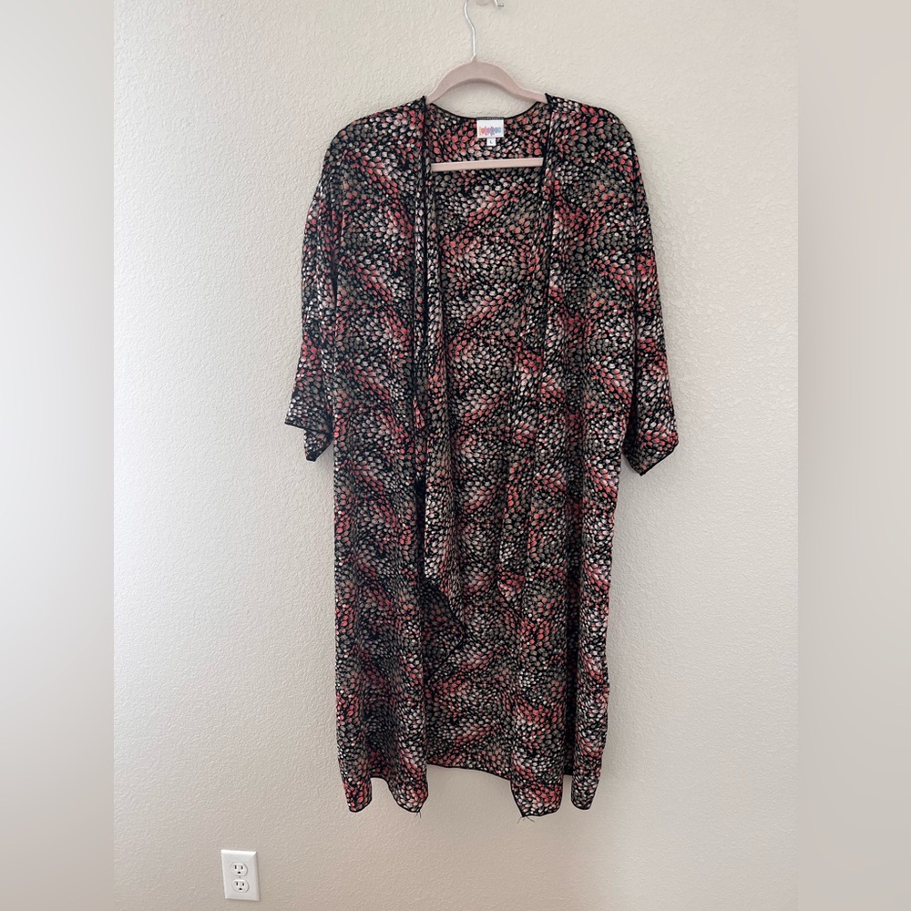 LuLaRoe tulip print kimono size L